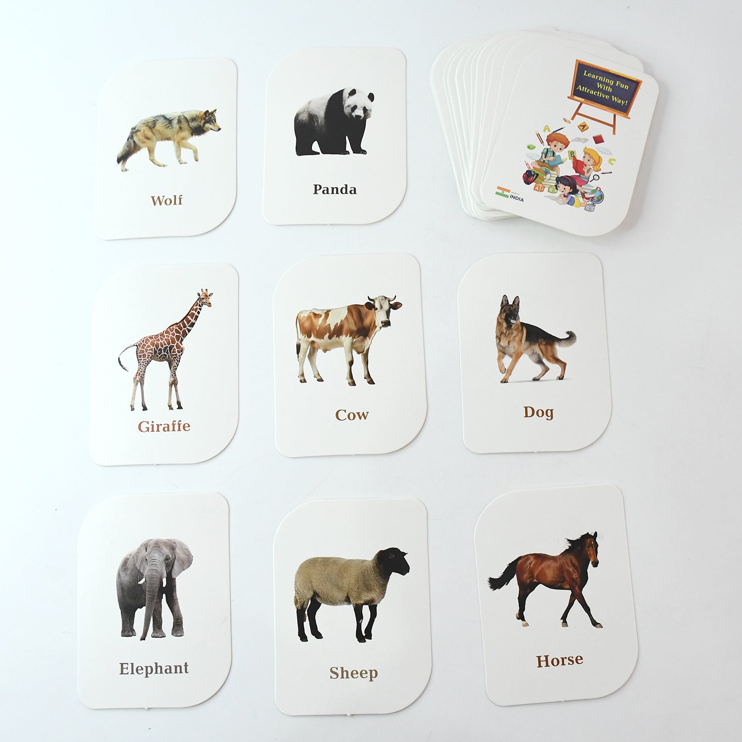 Kidkraft 32-Piece Animal Flash Cards Set Signature kart