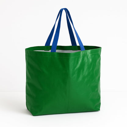 Plastic Eco-Friendly Large Shopping Tote Bag 62x44cm (Mixcolor & 1 Pc) Signature Kart
