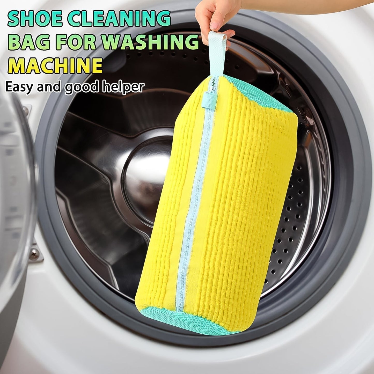 Shoe Washing Machine Bag with Microfiber Chenille Lining & Zipper (1 Pc) The Morsignaturekarts
