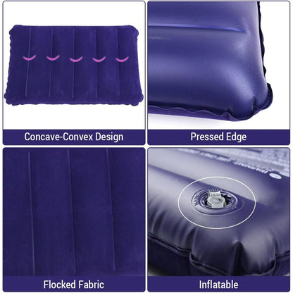 Velvet Air Inflatable Travel Pillow (Blue) Signature Kart