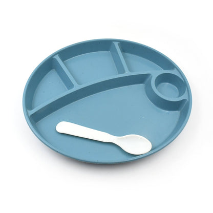 Biodegradable 5-Compartment Food Plate for Kids, BPA-Free (1 Pc) signaturekarts