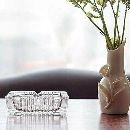 Square Glass Misti Crystal Quality Cigar Cigarette Ashtray Your Brand