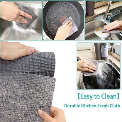Durable Microfiber Kitchen Scrub Cloth (20×22cm, 1 Pc) signaturekarts