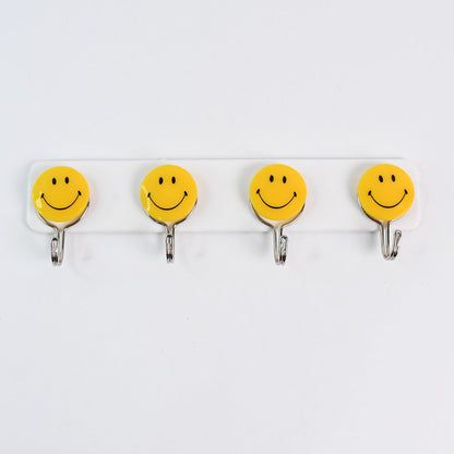 Multipurpose Self-Adhesive 4 hooks for wall Hook (1 Pc) Signaturekarts