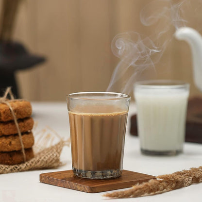 Supermom Plastic Chai Pyali Transparent Tea Glass Set (130ML / 6 Pc) signaturekarts