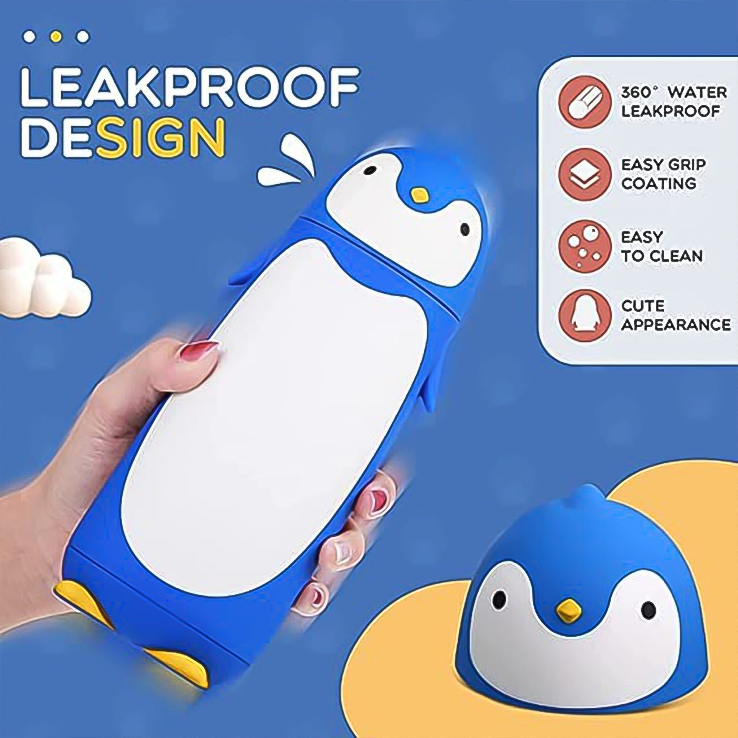 Penguin Water Bottle Penguin Cartoon Water Bottle signaturekarts