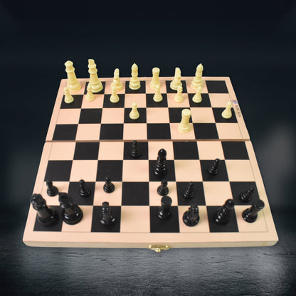 Folding Wooden Chess Board Set (30 × 30 Cm / 1 Set) Signaturekarts