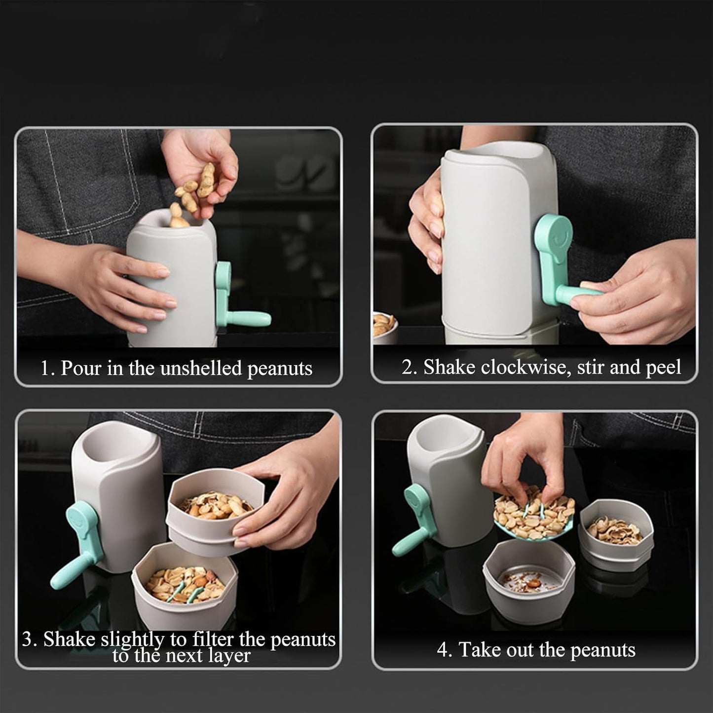 Manual Hand-Crank Peanut Sheller Machine Signature Kart