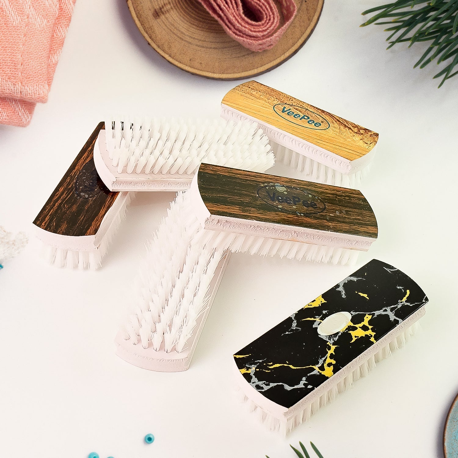 VeePee Heavy-Duty Cloth Washing Brush Set 6 Pcs Signature Kart