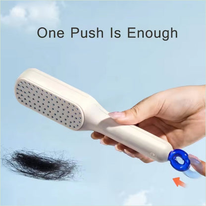 Self-Cleaning Hairbrush, Massage Comb (1 Pc / With Box), Hair accessories signaturekarts