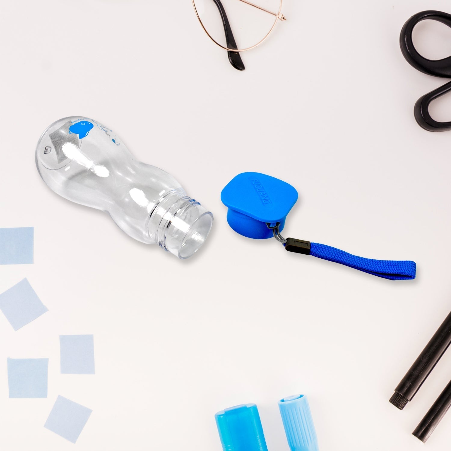 Transparent Travel Portable Water Bottle with Carry Straps (280 ML / 1 Pc) Signaturekarts