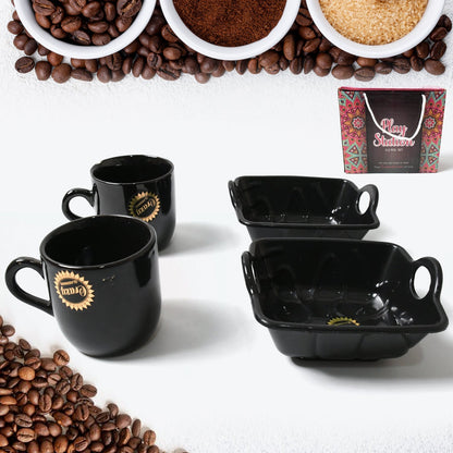Play Station Ceramic Tea / cups / Mug Set With Handle Serving Bowl Milk Cup, Coffee Cup, Tea Cup, Breakfast Cup, Drinking Mug or Outdoor for Household, Gift for Birthday, Wedding Party (4 Pcs set) signaturekarts