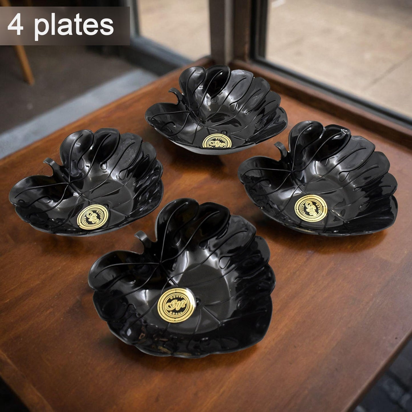 A One Ceramic Tea / cups / Mug Set With Leaf Shape Serving Bowl (8 Pcs set) signaturekarts