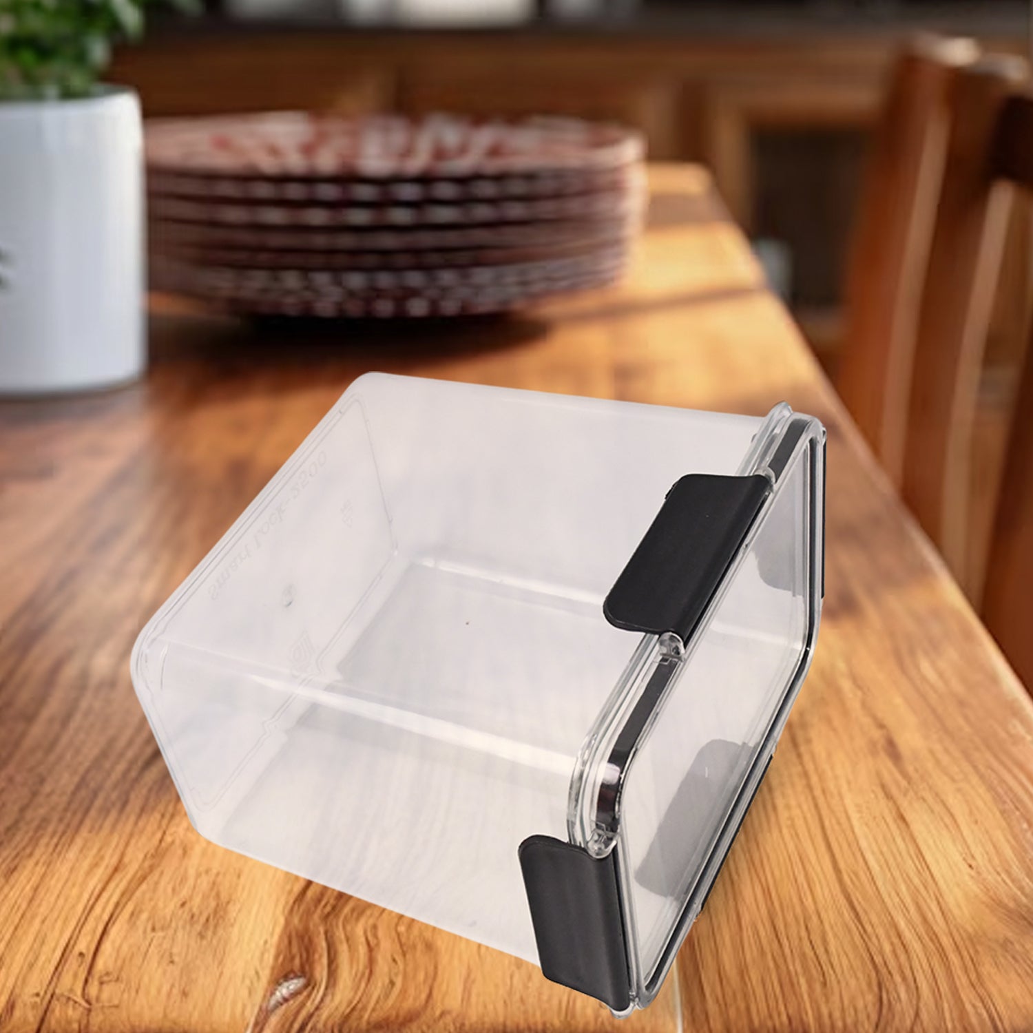Food Storage Container Airtight Plastic Container with Easy Snap Lids (2500ml / 1 Pc) Signature kart