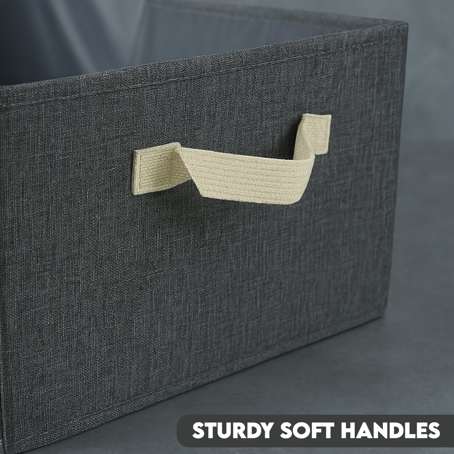 FOLDABLE CLOTH STORAGE BOX WITH HANDLES (47×28 CM) signaturekarts