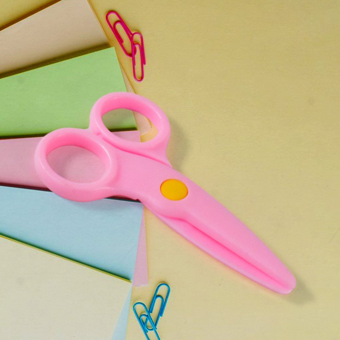 Child-Safe Plastic Scissors Set for Toddlers & Preschool Kids - Art & Craft Supplies Your Brand