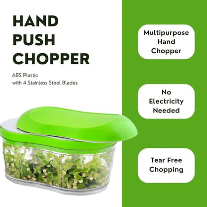 Manual Hand Push Garlic Cutter & Vegetable Chopper (1 pc) Signature kart