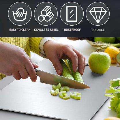 Supermom Medium Stello Stainless Steel Chopping Board signaturekarts