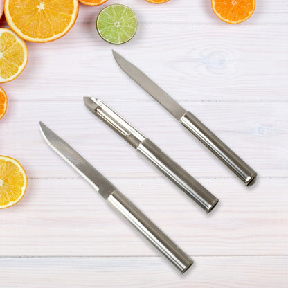 Stainless Steel Multipurpose Sharp Cutting Knife for Fruit Meat Vegetables 3 Pc signaturekarts