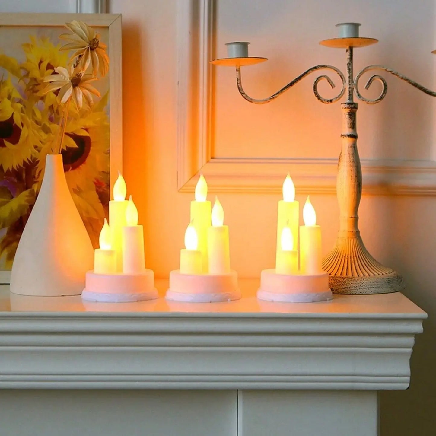 LED Taper Candles, Diwali (1 Pc) signaturekarts