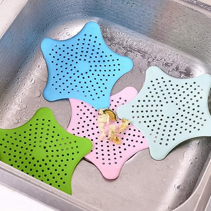 Silicone Star Shaped Sink Filter Bathroom Hair Catcher Drain Strainers for Basin Your Brand