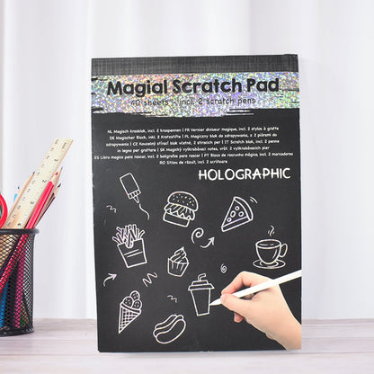 Magical Scratch Art Book For Gifts Girls & Boys (40 Sheet) Signature kart