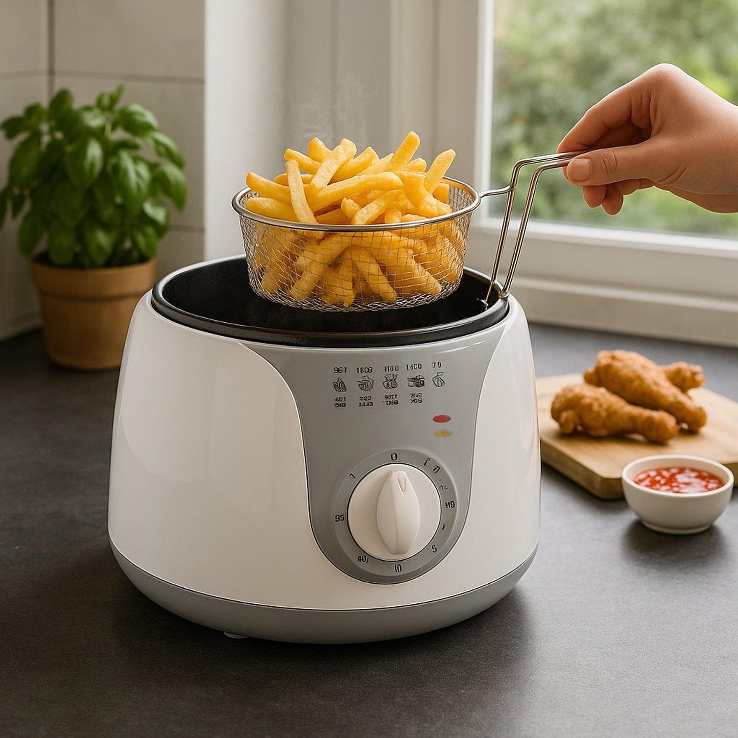 Orbit Adjustable Electric Deep Fryer - 1200W signaturekarts