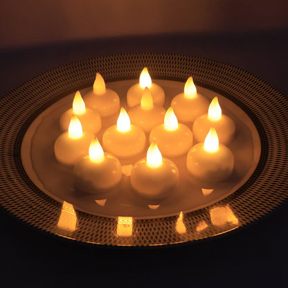LED Floating Smokeless Candles (12 Pc) signaturekarts