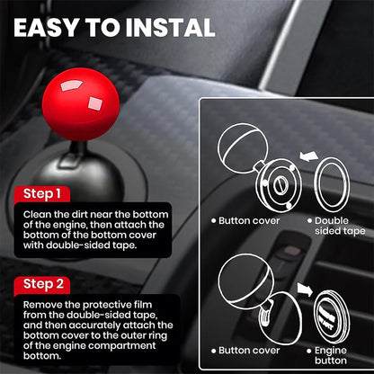 Ball Design Car Push Start Button Rocker / Cover (1 Pc) Signature Kart