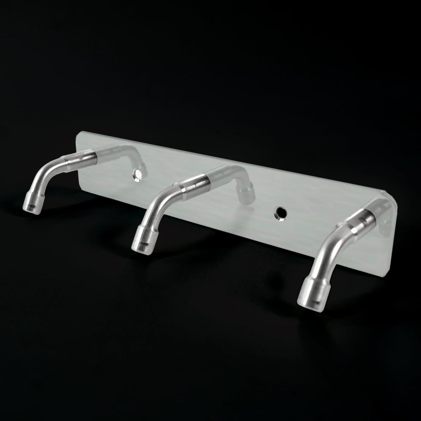 Stainless Steel Wall Mounted Coat 3 Hook Rack (14x3 / 1 Pc) Signature kart
