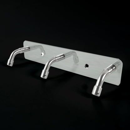 Stainless Steel Wall Mounted Coat 3 Hook Rack (14x3 / 1 Pc) Signature kart