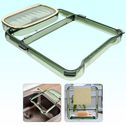 2-in-1 Self-Adhesive Towel Hanger & Soap Holder Stand (1 Pc) Signature Kart