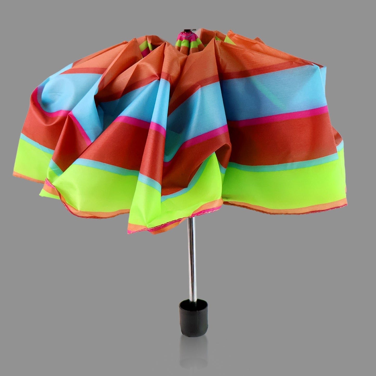 3-Fold Sun & Rain Protective Solid Foldable Umbrella, (1 Pc / Mix Design) Signature Kart