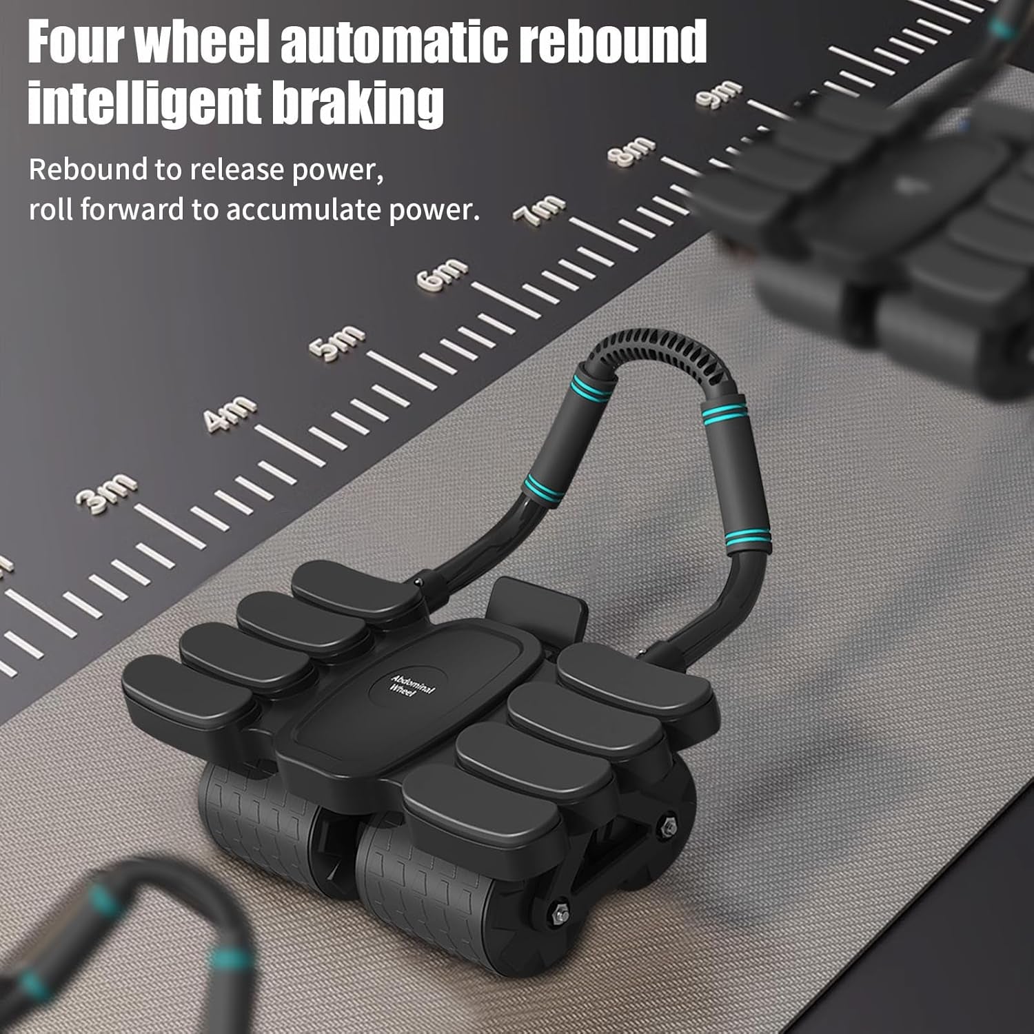 Automatic Rebound Abdominal Wheel with 8 Elbow Supports (1 Pc) Signaturekarts