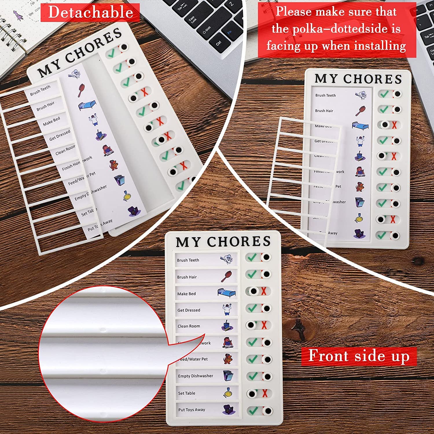 Portable Chores Note Board – Home Management Planning Memo Board (20×12 cm) Your Brand