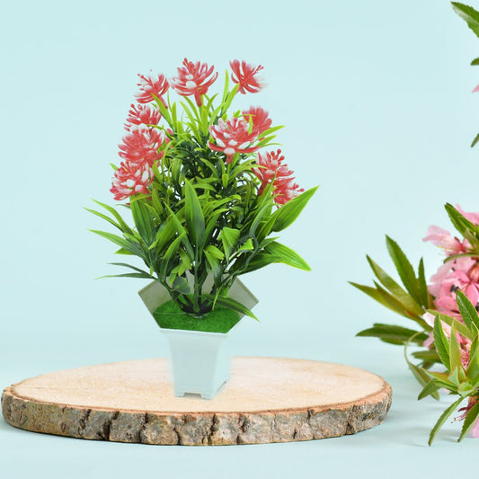 Wild Artificial Flower Plant for Home & Office Decor (1 Pc, Cute Pot) signaturekarts