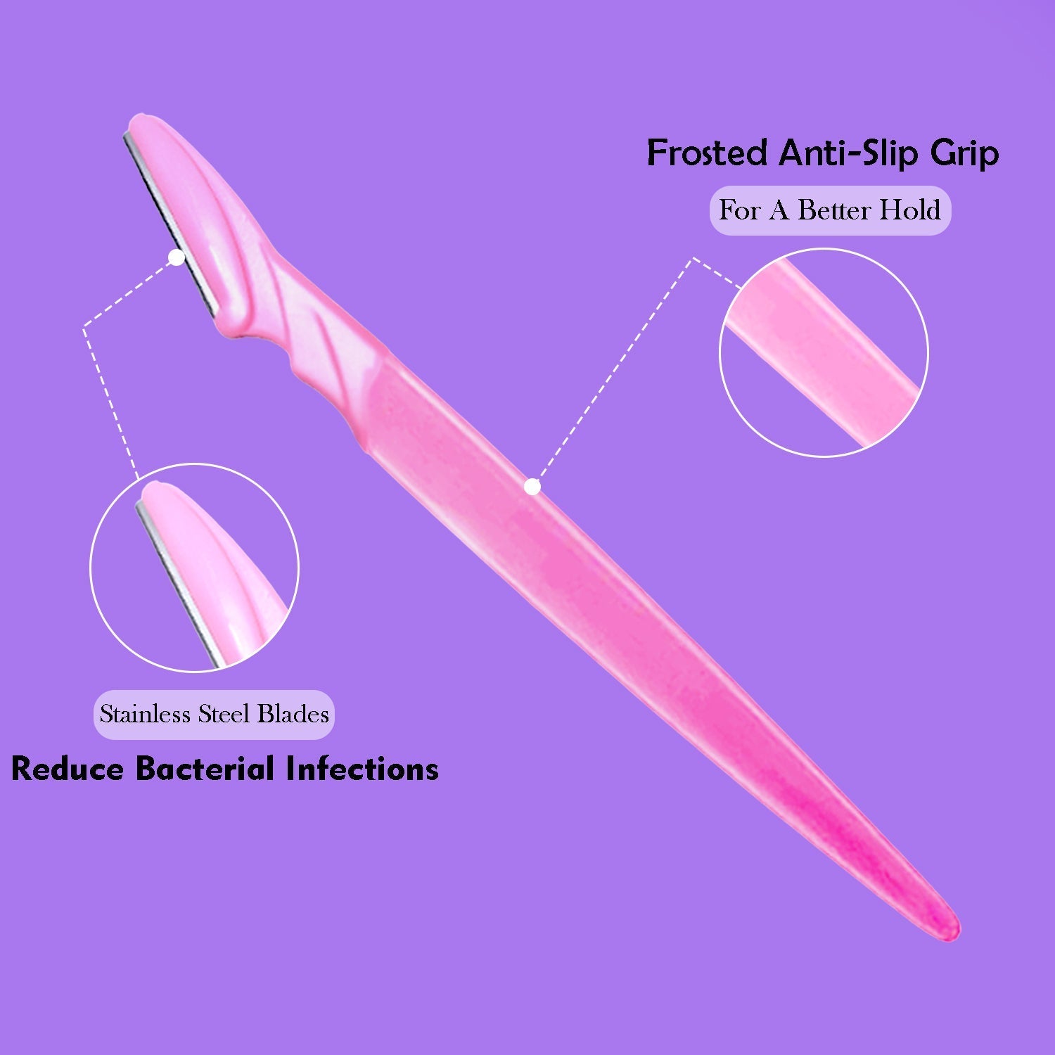 Eyebrow Painless Facial Hair Remover Razor for Face, Women and Men (3 Pack) signaturekarts