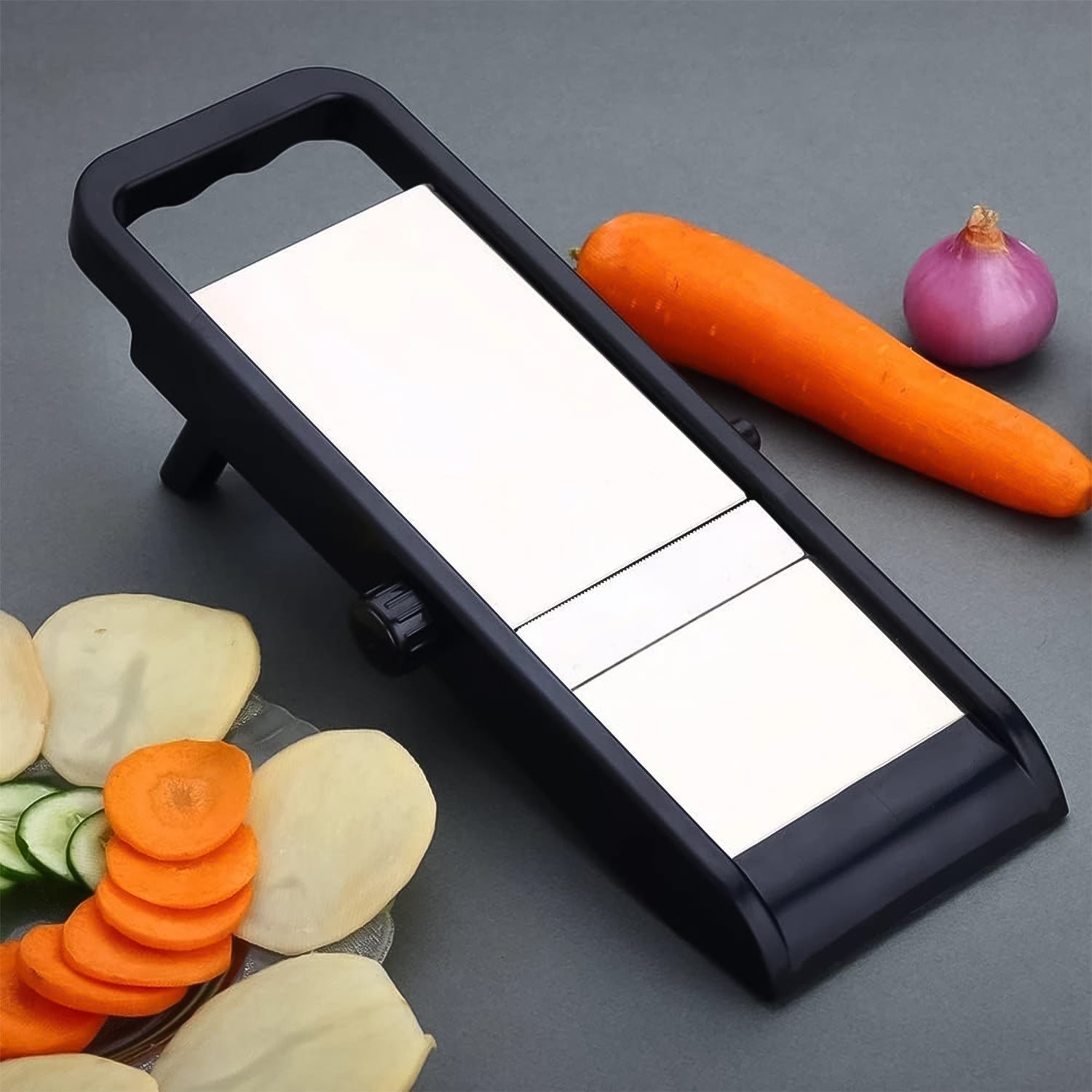 Premium Multipurpose Potato / Onion Slicer and Grater (1 Pc) Signaturekarts