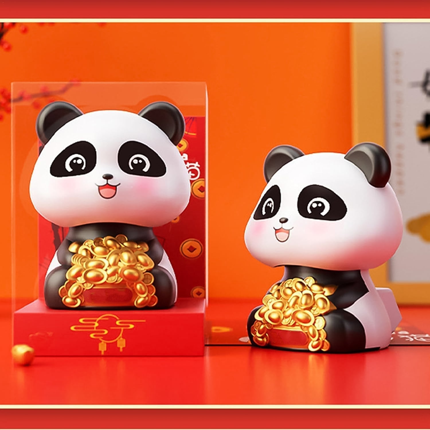 Solar Powered Moving Panda Car Dashboard Decoration – 1 Pc Signaturekarts