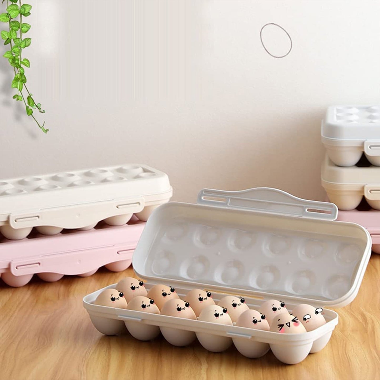 18 Grid Egg Holder Storage, Shock-Proof Egg Container with Buckle signaturekarts