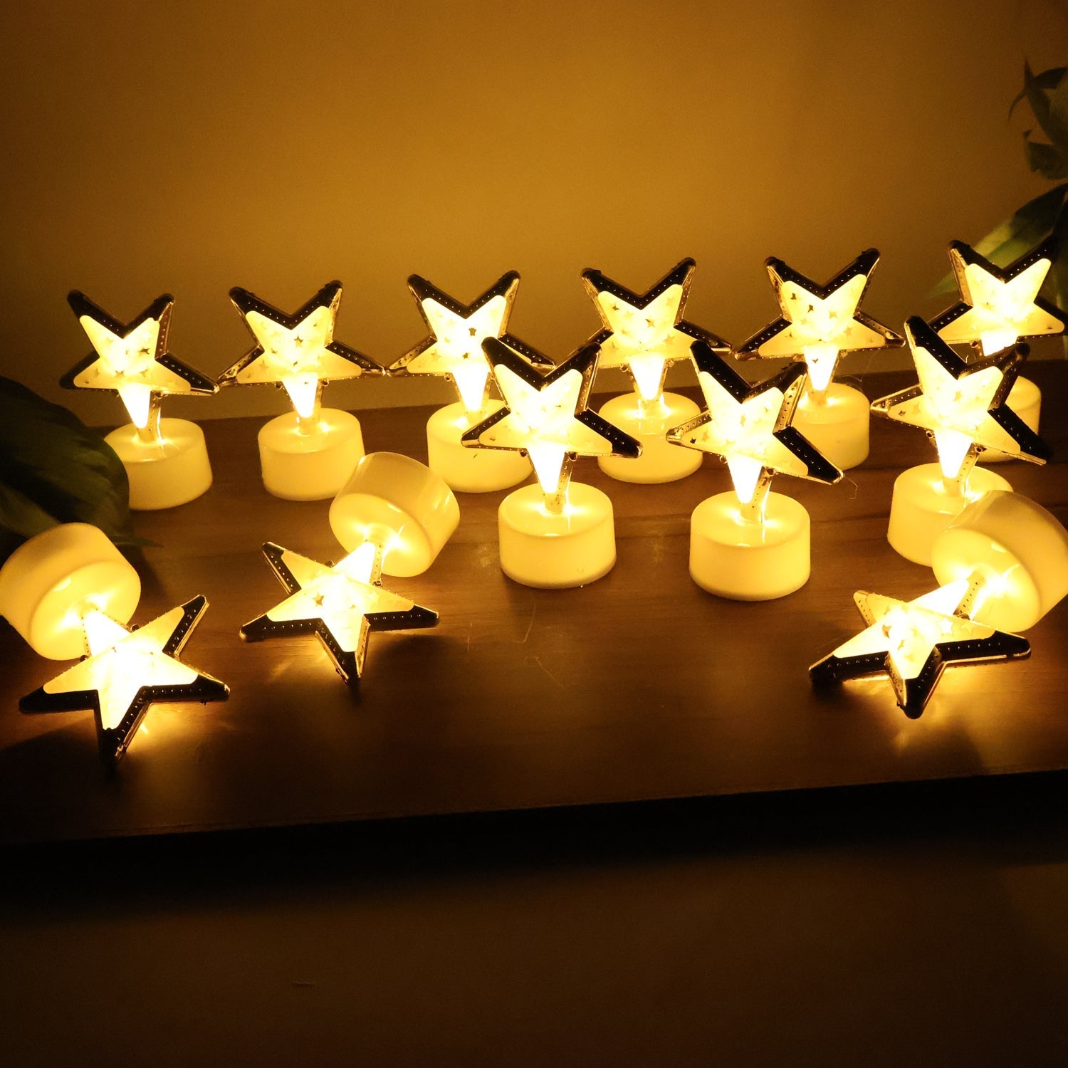 Decorative Star Shaped Flameless LED Candles (12 Pc) signaturekarts