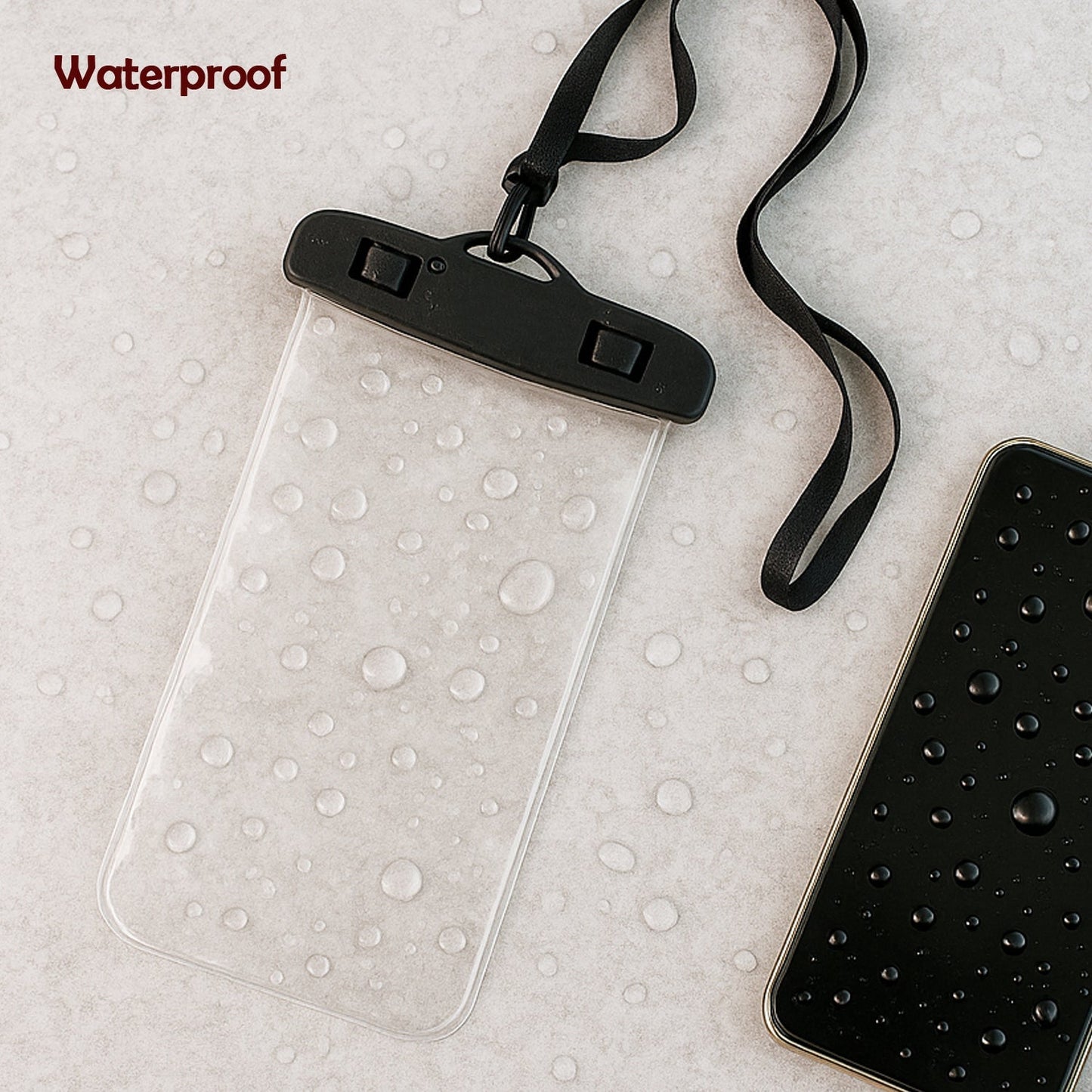 Transparent Waterproof Mobile Cover Pouch (1 Pc) signaturekarts