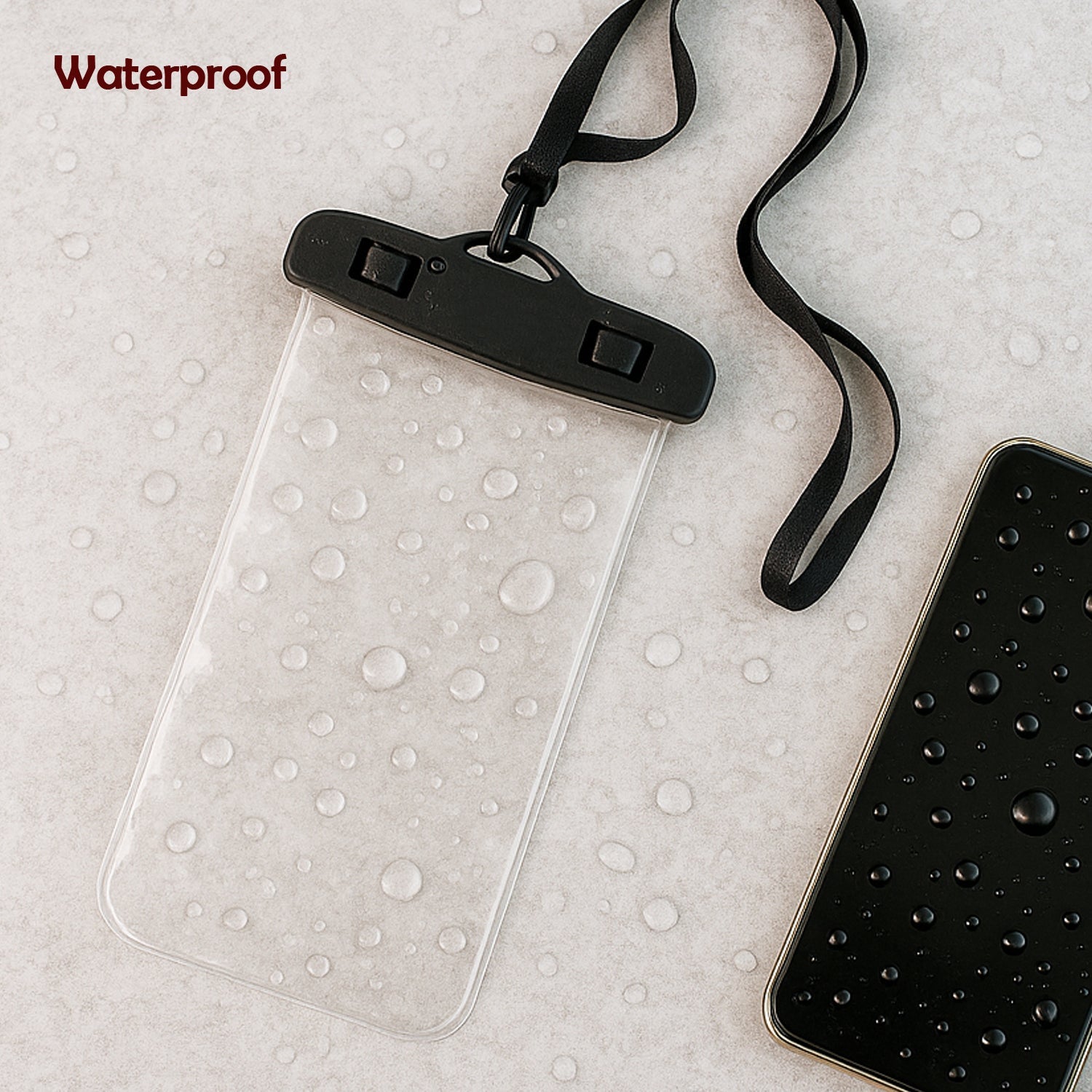 Transparent Waterproof Mobile Cover Pouch (1 Pc) signaturekarts