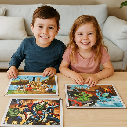Educational Wooden Jigsaw Puzzle Board - (Mix Design / 1 Pc) signaturekarts
