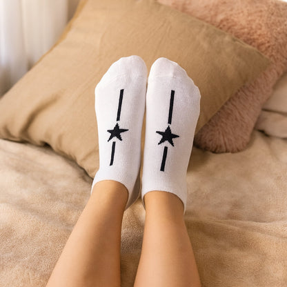 White Star Pattern Low-Cut Socks (1 Pair) The Morsignaturekarts