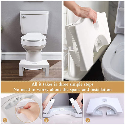 Plastic Non-Slip Folding Toilet Squat Stool Your Brand