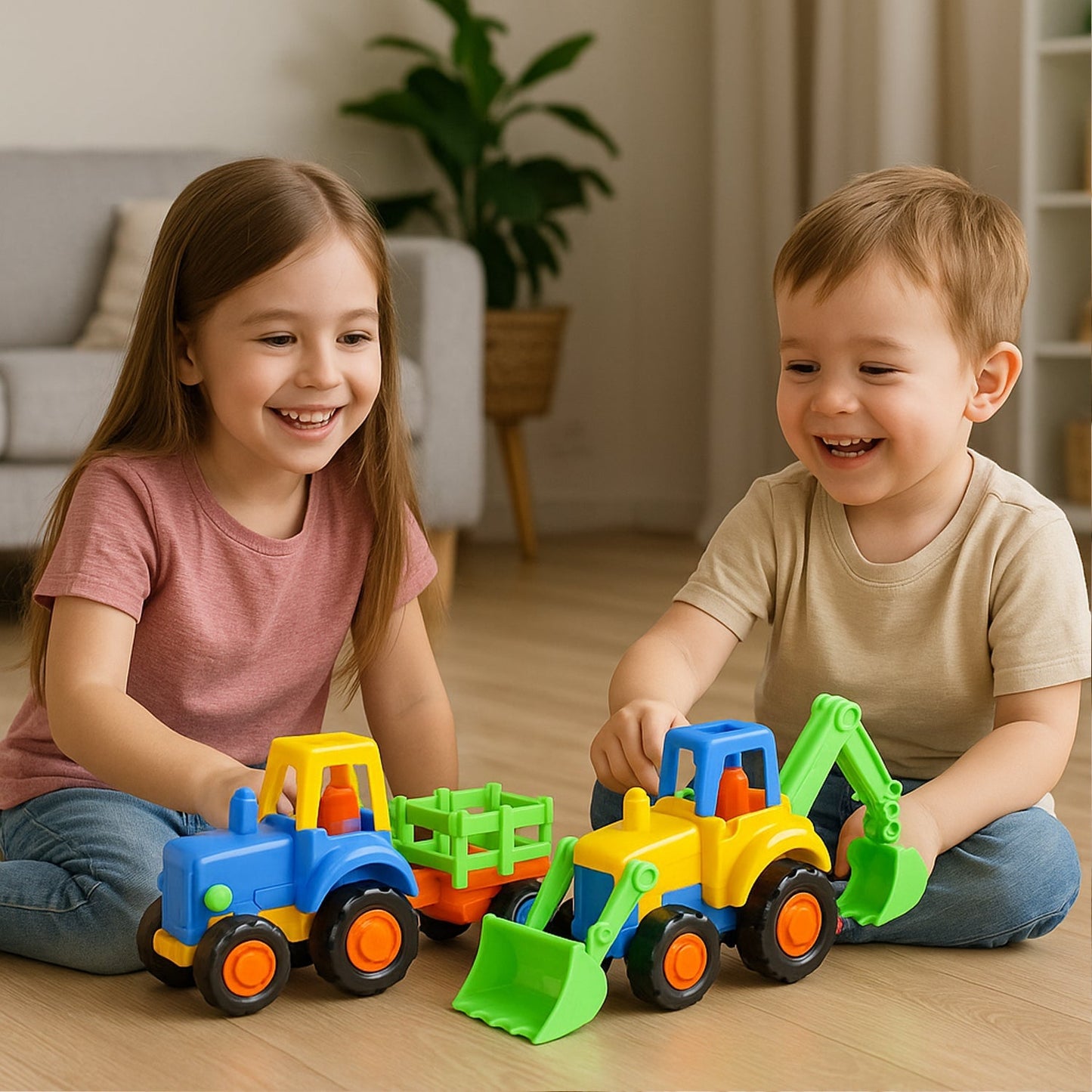 Funwoods Itsy Bitsy Construction Vehicle Toy Set for Kids - (8 Pc) signaturekarts