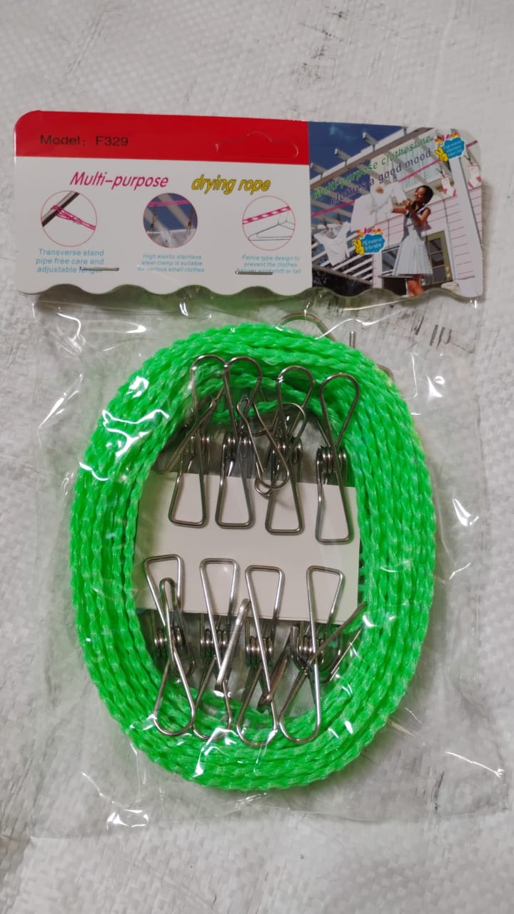 Stainless Steel Clothes pegs with One Rope Signature kart