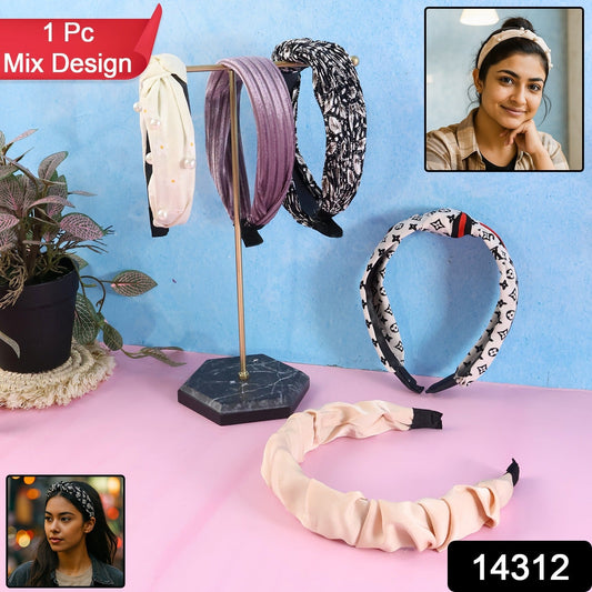 Women’s Ribbed Texture Knot Design Hairband (1 Pc / Mix Design) Signature Kart