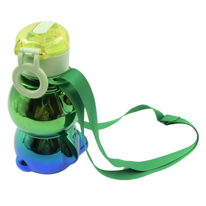 Cute Plastic Water Bottle with Strap & Stickers  Kids School Bottle (1 Pc) signaturekarts